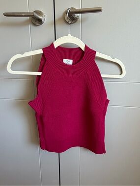 Wilfred Aritzia Magenta Ribbed Sleeveless Knit Tank